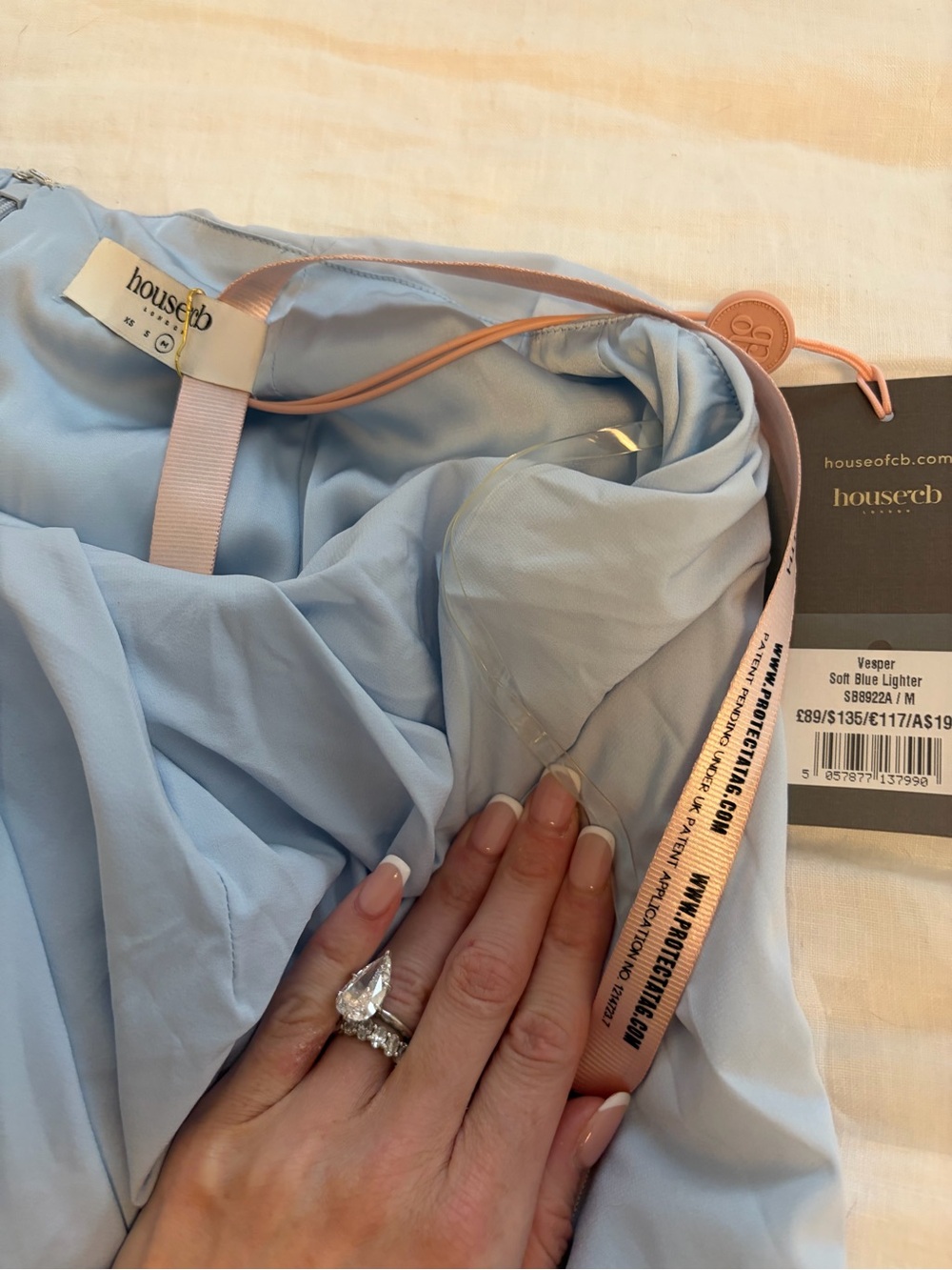 House of CB Light Blue Midi Skirt